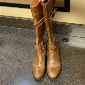 Tan riding boots